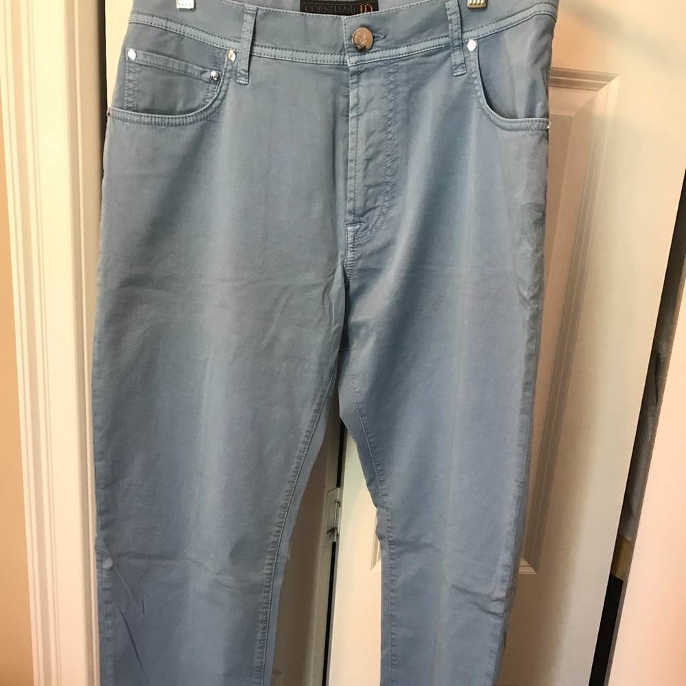 Corneliani Men's Light Blue Relaxed Jeans